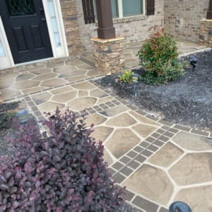 pacific Northwest Concrete Stone Stamped Walkway